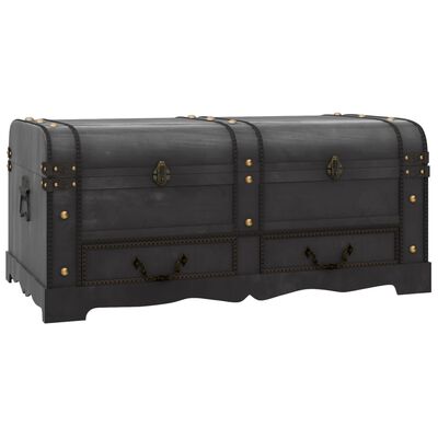 vidaXL Wooden Storage Box Large Black