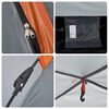 vidaXL Camping Tent 5-Person Gray and Orange Quick Release