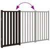 vidaXL Dog Gate Set of 3 Black Solid fir wood 59.1 in long
