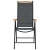 vidaXL Garden Dining Set Black and brown