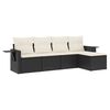 vidaXL Garden Sofa Set Black, Cream White