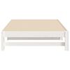 vidaXL Day Bed White Solid pine wood 2x Expandable Day Bed