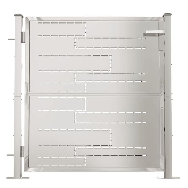 vidaXL Garden Gate 39.4" x 39.4" Stainless Steel