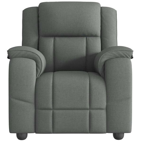 vidaXL Recliner Chair Dark Grey Fabric (100% polyester), metal, plywood