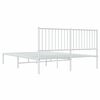 vidaXL Bed Frame White Powder-Coated Steel Full Bed Frame Rectangular