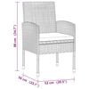 vidaXL Outdoor Dining Set Black PE rattan, steel, solid acacia wood, foam