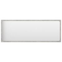 vidaXL Bathroom Mirror Concrete Gray 39.4"x0.6"x14.6" Engineered Wood