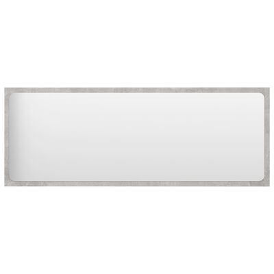 vidaXL Bathroom Mirror Concrete Gray 39.4"x0.6"x14.6" Engineered Wood