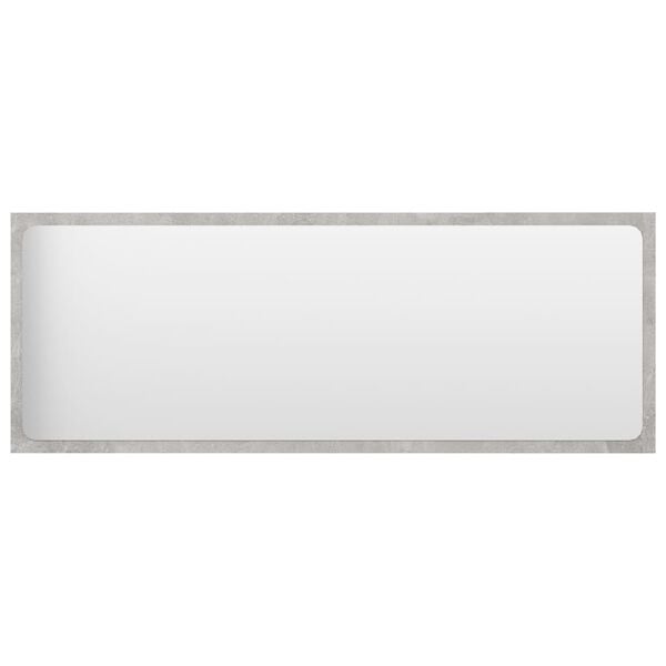 vidaXL Mirror Concrete grey Engineered wood, acrylic 39.4 in x 14.6 in