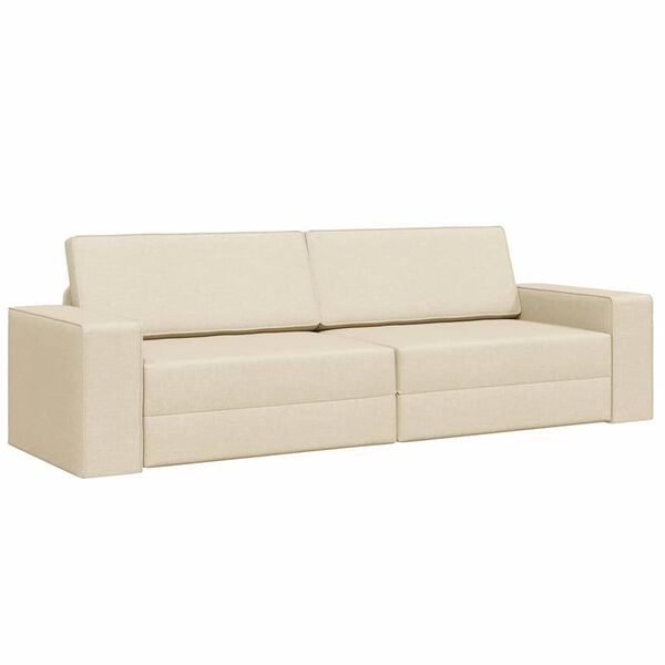 vidaXL Sofa Bed Cream 96.46 x 30.71 x 30.31 in Fabric