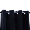 vidaXL Blackout Curtains with Rings 2 pcs Black 54"x63" Velvet