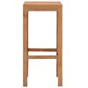 vidaXL Bar Stool Set of 2 Brown Solid teak wood Standard Durable