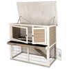 Kerbl Rodent House White Wood Large Doors Rabbit Hutch Rectangular