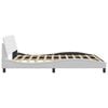 vidaXL Bed Frame "Dover" White 72"x83.9"Faux Leather