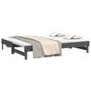 vidaXL Day Bed Grey Solid pine wood Double size Convertible