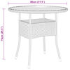 vidaXL Garden Table Grey Poly rattan, Powder-Coated Steel, Solid Acacia wood