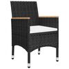 vidaXL Dining Set Black, Cream White