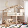 vidaXL Loft Bed Pine Solid pine wood 31.5 x 79 in Loft Bed Rectangular