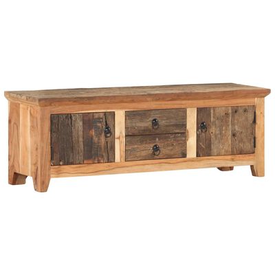 vidaXL TV Stand 47.2"x11.8"x15.7" Solid Wood Acacia and Reclaimed Wood