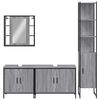 vidaXL Bathroom Cabinet Set Grey sonoma