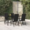 vidaXL Garden Dining Set Black
