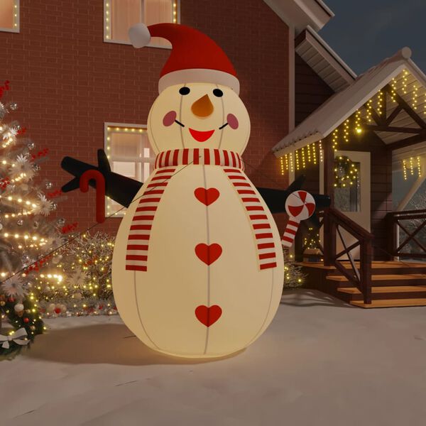 vidaXL Inflatable Snowman Multicolor