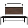 vidaXL Bed Frame Brown oak Steel Twin Bed Frame Rectangular