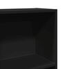 vidaXL Bookcase Black Engineered wood Small Bookcase Rectangular