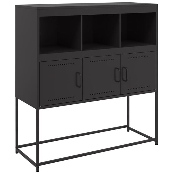 vidaXL Sideboard Black Cold-rolled steel Standard Sideboard