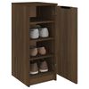 vidaXL Shoe Cabinet Brown Oak Engineered Wood Compact Shoe Cabinet