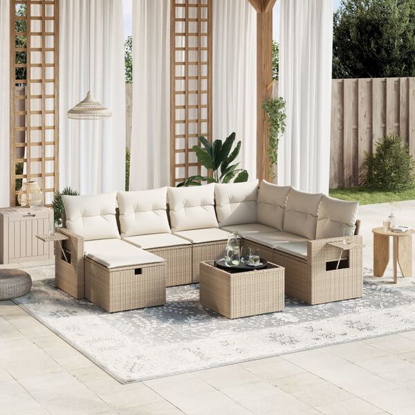 vidaXL Garden Sofa Set Beige