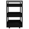 vidaXL Kitchen Trolley Black 23.6x17.7x31.5" Engineered Wood