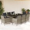 vidaXL Garden Dining Set Light Grey, Anthracite