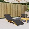 vidaXL Sun Lounger Cushion Black Oxford fabric (100% polyester), Foam fiber