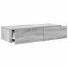 vidaXL Wall Shelf Grey sonoma Engineered wood Medium Wall Shelf