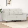vidaXL 2-seater Sofa Cream Velvet (100% polyester), metal, textilene