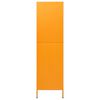 vidaXL Wardrobe Mustard Yellow Steel Large Levelers Wardrobe