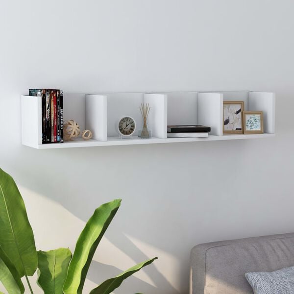 vidaXL Wall Shelf Wall-Mounted Shelf Rectangular Modern Storage Shelf