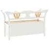 vidaXL Bench White Solid Fir Wood 42.1 x 17.7 x 29.7 in Bench