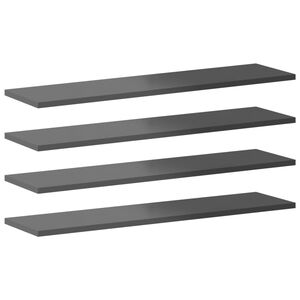 vidaXL Shelf Set of 8 High gloss grey Engineered wood