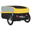 vidaXL Bike Trailer Black and Yellow 99.2 lb Iron