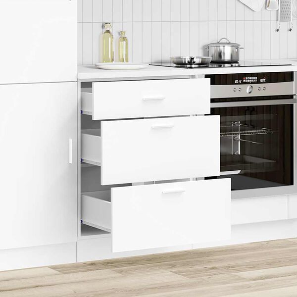 vidaXL Kitchen Base Cabinet White Engineered wood 23.6 x 18.1 x 32.1 in