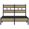 vidaXL Bed Frame Sonoma oak Steel and engineered wood Double