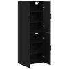 vidaXL Wall-Mounted Cabinet 2 pcs Black Oak 27.36 x 13.39 x 35.43 in