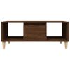 vidaXL Coffee Table Brown Oak Engineered Wood, Solid Eucalyptus Wood Large