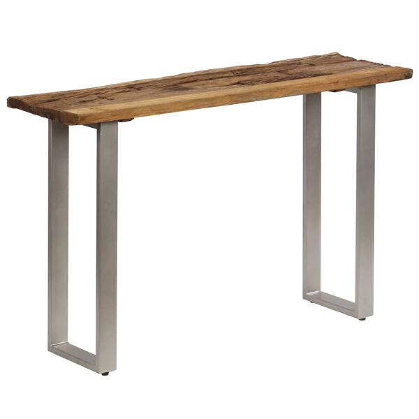 vidaXL Console Table Reclaimed Wood Brown, Silver Reclaimed Wood and Steel