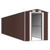 vidaXL Garden Shed Dark brown Galvanized steel Large Garden Shed