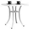 vidaXL Garden Table White Cast Aluminum Small Lightweight Garden Table