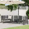 vidaXL Garden Lounge Set Gray Solid Pine Wood Medium Modular