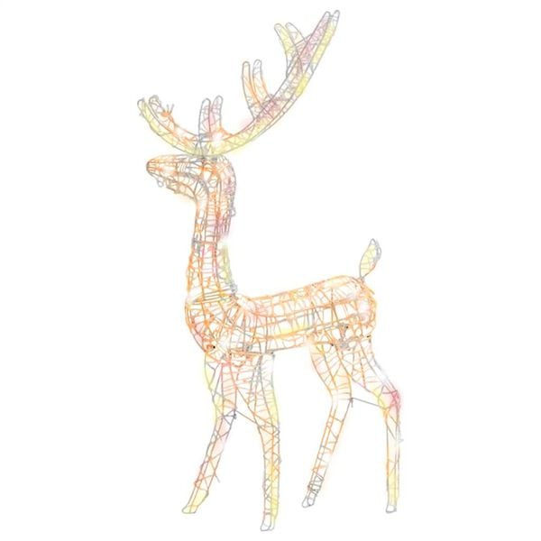 vidaXL Reindeer Christmas Decoration Set of 3 Multicolor Acrylic Large